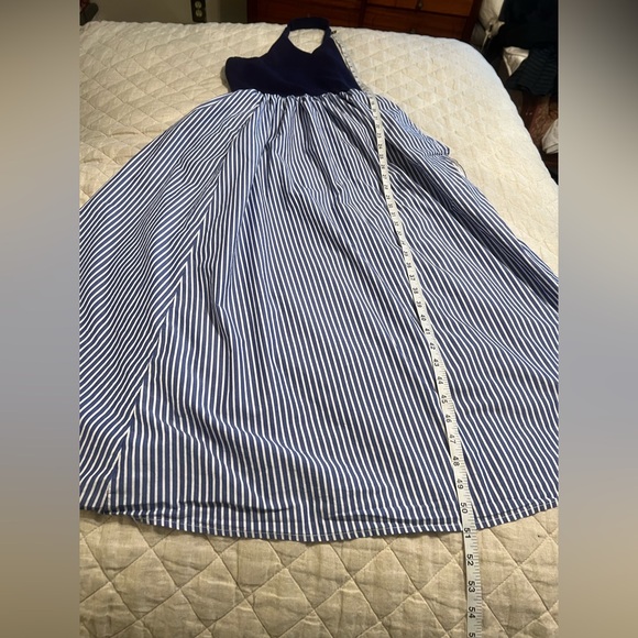Lalavon Navy and White Striped Dress - Picture 11 of 12